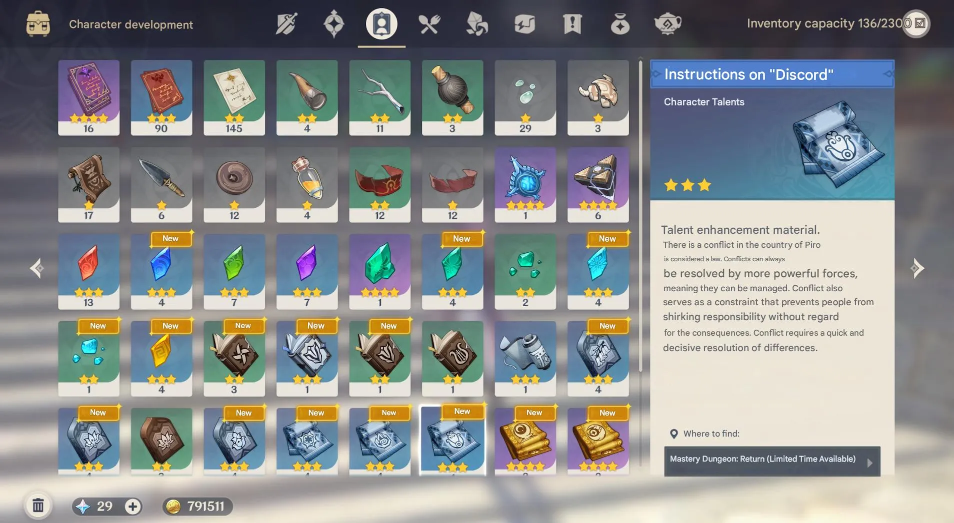 GI1398 Durin, Mona and Dehya |  starter account + many 4 star characters 